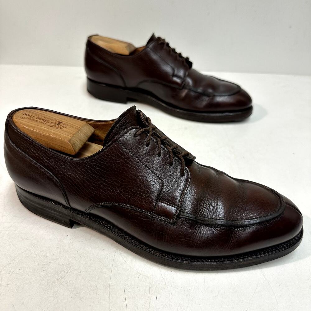 NEW HEELS Crockett & Jones x Brooks Brothers Split Toe Scotch Grain England 10 D - Picture 6 of 16